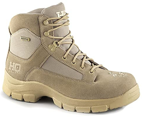 HQ ISSUE Men’s 6” Desert Tactical Boots Waterproof Military Combat Hiking Shoes Sand 10.5D (Medium)