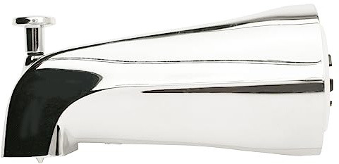 Plumb Pak PP825-37 Bathtub Spout with Diverter Adjustable for 3/4in IPS Pipe, Polished Chrome
