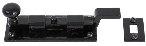 The Anvil Türriegel mit Knauf, gekröpft, Schwarz, schwarz, 33981