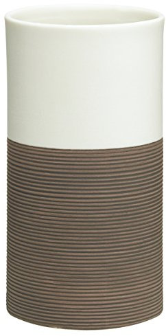 Sealskin Becher Doppio, Zahnputzbecher aus natürlichem Porzellan, Farbe: Braun, handbemalt