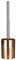 Premier Housewares 1601578 Shine Toilet Brush and Holder, Plastic - Rose Gold, 9.5 x 9.5 x 36 cm