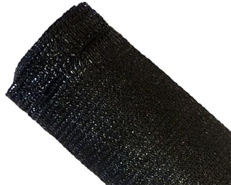 Maillestore Brise-Vue 90% - Noir - 185gr/m² - Boutonnières Noir 1.8m x 5m