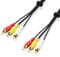 BestPlug 15 mètres Rca Audio Câble vidéo, 3 x Rca mâle vers 3 x Rca mâle, Noir