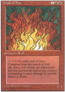 Magic The Gathering - Wall of Fire - Fourth Edition