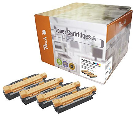 Peach H504 Spar Pack Tonermodule (BK, C, M, Y) ersetzt HP No. 504X, CE250X, CE251A, CE252, CE253 für z.B. HP Color LaserJet CM 3500, HP Color LaserJet CM 3530 FS MFP, HP Color LaserJet CM 3530 MFP