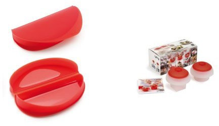 Lékué set - Kit de 2 cuecehuevos (cilíndrico y cúbico) y recipiente para cocinar tortillas