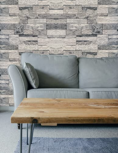 Hyfive Modern Brick Wall 3D Wall Poster Natural Design, Wallpaper Home Decor for bedroom, Living Room, Hall, Kids Room, Play Room