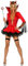 Forever Young Woman Red Devil Halloween Fancy Dress Costume + Horns & Fork (10)