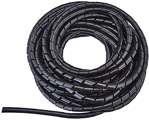 Cache câble noir en spirale (spirobande)- 10m00