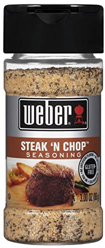 Weber STEAK N CHOP Seasoning 3 oz. Bottle (Pack of 6)