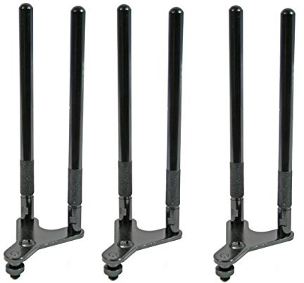3 x Snagbar Snag Bar Aluminium schwarz 15cm ideal für Rod Pods und Banksticks