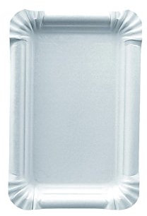 PZ 70 Vassoio in Carta CM 31 X 42 Ideale per Dolci Tray Paper in Cartone Alimentare Bianco