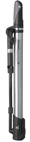 Topeak Road Morph G Bike Pump with Gauge, Black, Silver, Large x w x h 35 x 5.7 x 2.8 cm/ 13.8” x 2.2” x 1.1”, TRP-3G.