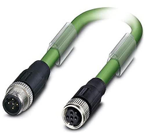 PHOENIX CONTACT SAC-5P-M12MSB/15.0-900/M12FSB Bussystem-Kabel 16 MBit/s, 5-Polig, M12 Stecker Gerade, B Kodierung, 15m Kabellänge, Maigrün