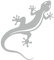 carstyling XXL Aufkleber Gecko Silber