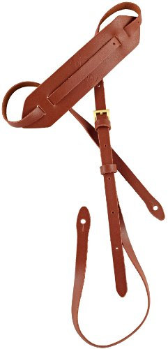 Ortega Guitars Mandolin Strap Adjustable – for Mandolins – Genuine Leather, Brown (OSM-BR)