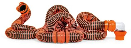Camco RhinoEXTREME 20-Foot Camper/RV Sewer Hose Kit | Features TPE Technology for Abrasion Resistance and Crush Protection | Includes Pre-Attached Rhino Swivel Fittings (39867)