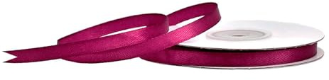 Satinband 6mm x 25m Rolle - FARBAUSWAHL in 3/6/12/18/25/38/50/75/100mm - farbecht & waschbar - Schleifenband für Hochzeit - Geschenkband zum Verpacken Dekorieren Basteln - Weinrot 275