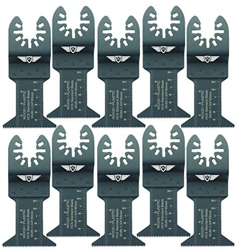 TopsTools FA44F_10 Lames de coupe à bois à ajustement rapide 10 x 44mm compatibles avec Dewalt Stanley Black et Decker Bosch Fein (non StarLock) Makita Milwaukee Hitachi Ryobi Worx Workzone Multitool