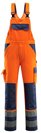 Mascot Latzhose Barras Größe L82cm/C58, 1 Stück, orange/marine blau, 07169-860-141-82C58