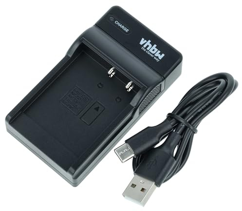vhbw USB-C Charger compatible with JVC BN-VG212, BN-VG212U, BN-VG212USM Camera Battery + USB-C Cable, Charging Indicator