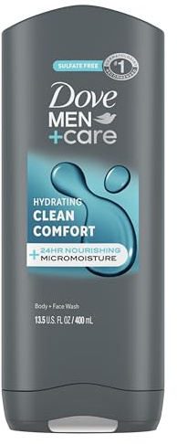 Dove M-BB-1445 Clean Comfort Body and Face Wash by Dove for Men - 13.5 oz Body Wash