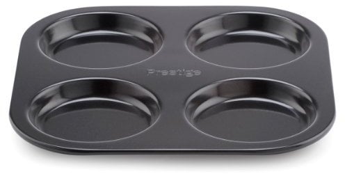 Prestige Inspire Bakeware Yorkshire Pudding Tin, 4 Cup - Black