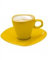 MILCHKAFFEETASSEN gelb mit Untertassen von Alfredo Espresso, 6 Stück