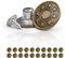 Ganzoo Hosen-Knöpfe im 20er Set, Ersatz-Knopf, Jeansknopf, Hosen-Knopf mit Nieten-Verschluss, Knopf aus Metall, Farbe: altgold