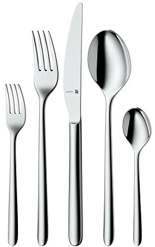WMF Flame Edelstahl Besteck Set 6 Personen, Essbesteck Set 30 teilig Hohlheftmesser, Cromargan Protect poliert, kratzbeständig, spülmaschinenfest