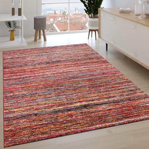 Paco Home Teppich Wohnzimmer Schlafzimmer Kurzflor Ethno Design Geometrisches Muster Rauten Motiv Moderne Deko, Grösse:200x290 cm, Farbe:Bunt