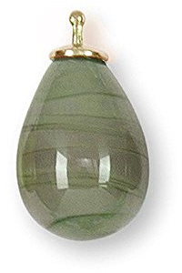 HEIDE HEINZENDORFF Einhängerpaar Tropfen Oliv, 12 x 16 mm, rosevergoldet