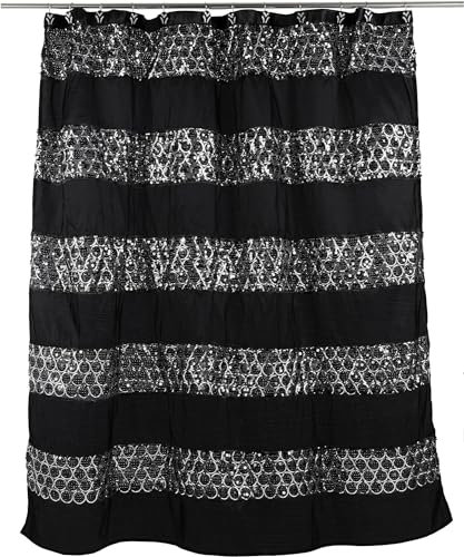 Popular Bath Sinatra Collection Seife Duschvorhang Shower Curtain schwarz