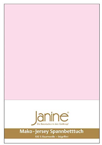 Janine Spannbetttuch 5007 Mako Jersey 180/200 bis 200/200 cm zartrosa Fb. 11