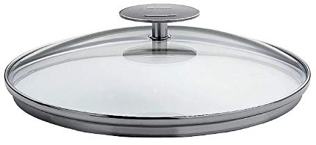 Cristel Couvercle en verre Platinum 8 mm, Acier inoxydable, 28 cm