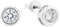 Amor Ohrstecker 925 Sterling Silber Damen Ohrschmuck, mit Zirkonia synth., 0,7 cm, Silber, Kommt in Schmuck Geschenk Box, 9061891
