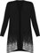 WearAll - Damen Übergröße Pailletten Glitzern Glanz Langarm Cardigan Top - Schwarz - 54-56