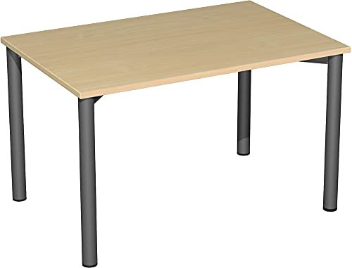 Konferenztisch, BxTxH 1200x800x720 mm, 4-Fuá-Geste ll, Platten-/Gestellfarbe buche/anthrazit
