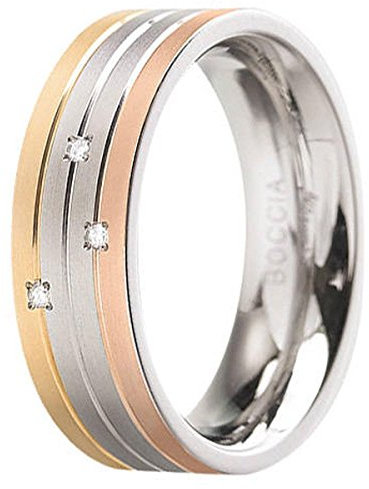 Boccia Unisex-Ring Titan Diamant (0.015 ct) transparent Brillantschliff Gr. 72 (22.9) - 0135-0272