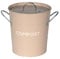 Coffee (Brown) Metal Kitchen Compost Caddy - Composting Bin for Food Waste Recycling