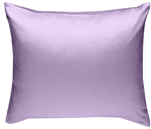 Bettwaesche-mit-Stil Mako-Satin Baumwollsatin Kissen Kissenbezug Uni einfarbig zum Kombinieren (Kissenbezug 40 cm x 40 cm, Flieder) viele Farben & Größen