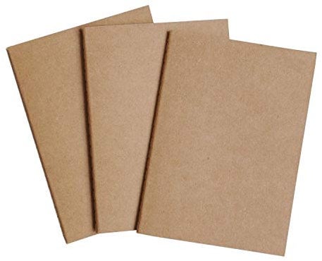 Wanderings Reisetagebuch Einsätze Klein 12,5 x 9 cm - Blanko Papier Mini - 3er Set, Notizbuch Einlageblätter Für Nachfüllbares, Kleines Travel Journal Aus Leder, Tagebücher Oder Planer