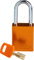 Brady SafeKey Vorhängeschloss Aluminium 1er-Pack - Lockout Schloss mit Schlüssel - Lockout Tagout Sicherheitsschloss für innen und außen - Bügelhöhe 38.10 mm - Verschiedenschließend - Orange