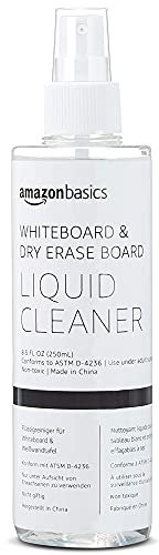 Amazon Basics Flüssigreiniger für trocken abwischbare Whiteboards, Unparfümiert, 250 ml, 1 Stück