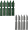 Set 5 Paletti a T per Recinzione in Acciaio Plasticato VERDE o in Acciaio ZINCATO per Sostegno Reti Recinzione Giardino Terreni Aiuole Orti Proprietà (Acciaio Plasticato VERDE, H: 175 CM - 30x30x3 mm)