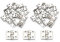 XMHF 50PCS Mini Brass Hinges Hardware 180 Degree Rotation with Mounting Nails for Jewelry Box Dollhouse Miniature Furniture Cabinet Closet Silver Tone