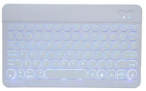 VBESTLIFE 10 Zoll Kabellose Bluetooth-Tastatur mit RGB-Hintergrundbeleuchtung für Tablet/Telefon/Laptop-PC