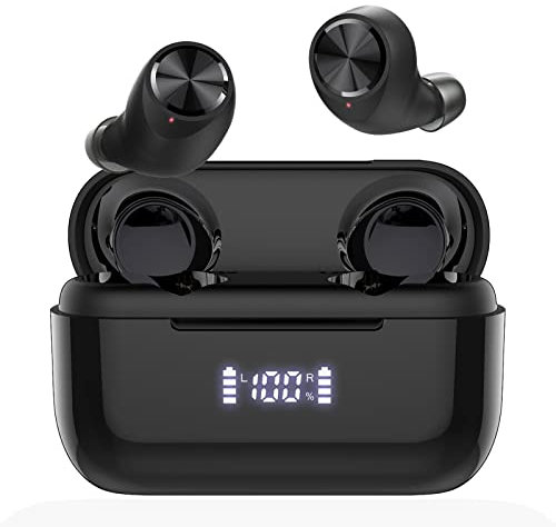 Aruind®Wireless Earbuds Bluetooth Headphones HD Mic Power Bank and 160H Long Battery LifeBass Sound Earphones,IPX7 Waterproof LED Power Display Touch Control Stereo in-Ear Headset for Sport Home Work