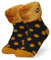CityComfort Kuschelsocken Damen, Dicke Socken, Rutschfeste Haussocken (Gelbe Punkte)