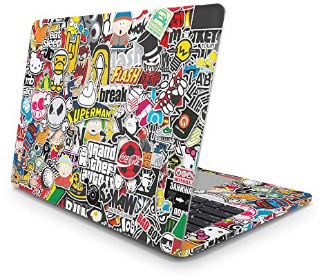 Sticker Master Stickerbomb Sticker Bomb Laptop Vinyl Sticker Skin Cover 13 14 15 Inch Notebook Decal for MacBook Asus Acer Hp Lenovo Huawei Dell Ms Toshiba 14 inch (35x26 cm)
